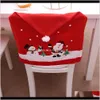 Décorations Festive Party Supplies Maison Jardin Non Tissé Chaise Dessin Animé Vieil Homme Bonhomme De Neige Tabouret Er Chapeau De Noël Décoration Cadeau Drop Delivery