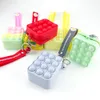 Toys Silicone Squeeze carteira de chaveiro simples Push bubble Press