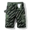 Szorty kombinezonowe Mężczyźni Fajne Camouflage Sprzedaż Bawełny Casual Paski 5-punktowe spodnie 210713