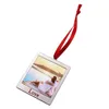 Christmas Pendant Sublimation Frame Shape Ornaments Metal Thermal Transfer Printing Ornament Blanks Customized Gift Diy Tree Decore A02