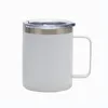 Tasses à café en acier inoxydable de 12 oz Tasse à bière avec poignée d'étanchéité Couvercle Tasses à café à thé isolées à double paroi Tasse de voyage en plein air SEAWAY RRF11778