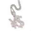 Hip Hop Jewelry Dollar Pendant Halsband för män Kvinnor med kedjeguldfylld Micro Pave Cubic Zircon Bling Necklace Rapper Acces5218600