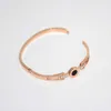 Simplicity Rose Gold Roman Numeral Bracelet for Women Fashion Jewelry Cuff Bracelets Bangles Accessories Black Shell Charm Q0719