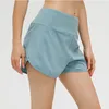 L-189 lose Yoga-Shorts mit Tasche, Reißverschluss, schnell trocknend, Fitnessstudio, Sport-Shorts, 2021, hochwertige Sommer-Hotpants im neuen Stil mit Markenlogo