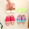 2021 Plastic Shoe Shelf Self Adhesive Living Room Bathroom Wall hanging Shoe Slipper Storage Rack Organizer