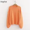 Fashion Slim Fruit Embroidery Sweaters Autumn Winter Knit Pullover Sweater Casual O Neck Long Sleeve Jumpers Tops 1F224 210422