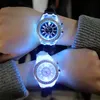 Flash lumineux montre Led hommes montres tendances de la personnalité étudiants montres amoureux gelées femmes lumière montre-bracelet enfants