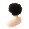 Corti capelli umani Piena senza pizzo Parrucca riccia crespa Attaccatura dei capelli naturale Parrucca afro-americana 100% fatto a macchina Per donna