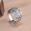 Korean Style Flower Ring for Women Punk Trendy Vintage 925 Sterling Silver Rings Party Fine Jewelry Gift