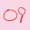 Handmade Lucky Red String Rope Bracelet Adjustable Fengshui Good Luck Bracelet Fashion Bangle for Women Jewelry Making -100 Pack