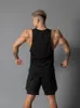 Men Stringer Tank Top Bodybuilding Fitness Singlets Muscle Vest Tee Basketball Jersey Quick-drying Training Suit