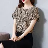 Koreaanse mode shirt zijde blouse printen vrouwen tops O-hals blouses voor bloesems en kantoor dame 210604