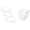 Kitchen Storage & Organization 3 Pcs Mug Rack Under Cabinet-Coffee Cup Holder 1 Shelf Basket Wire Hanging Shelves Baskets