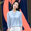 Chiffon Shirt Women Half Sleeve Summer Temperament Streamer Fashion Formal Blouses Office Ladies Casual Work Tops 210604