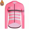 RCC Raphaing 2020 Cycling Jersey Men de manches longues Fleep thermique hiver