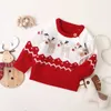 Höst Vinter Jul Baby Flickor Boys Sweaters Coat Kids Knitting Pullovers Toppar Baby Boys Girls Cartoon Långärmade Tröjor Y1024