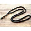 Design Black Men's Hematite Carving Bead Necklace Fashion Jewelry