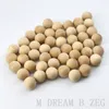 Wood Ball DIY Crafts Supplies Natural Color Beech Wooden Beads Eco-Friendly 25mm Round