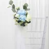 JAROWN New Chair Back Artificial Silk Rose Wedding Banquet Bridesmaid Holding Flowers Decoration Pography Props