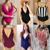 Sexy Ruffle Swimwear Women Plus Size Swimsuit Beachwear Monokini Swimming For Suit Vintage Bodysuit Bathing Suit 210407