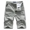 4 Color Mens Cargo Shorts Verano Estilo Clásico 100% Algodón Casual Bermudas Sección delgada Pantalones cortos Pantalones Masculinos