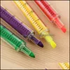 Escritório Office Business Industrial Wholesale-6 PCs Adorável Kawaii Fluorescent Simation Watercolor Pens marcador marcador de caneta coreana