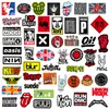 100 stks/partij Auto Retro Band Rock Sticker Muziek Graffiti JDM Stickers Om DIY Gitaar Motorfiets Laptop Bagage Skateboard Auto Snowboard