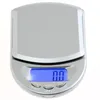 2021 Mini 500g Digital Scales Pocket Wagi biżuteria Blue LCD Wyświetlacz 500g / 0,1g Balance Przenośna elektroniczna waga wagi