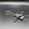 Simuleringskrig Tankbil Keychain Pendant Creative Metal Crafts Key Chain Accessorigies Personlighet Världen av Tank Key Ring Gift G1019