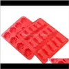 Moldes para hornear cocina, comedor Bar hogar jardín entrega directa 2021 bandejas de cubitos de hielo de grado alimenticio enfriador cachorro pata hueso cohete pastel Pan Sile Tre