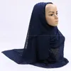 여성 일반 쉬폰 더블 루프 인스턴트 hijab 쉬폰 hijab 스카프 무슬림 shawls 이슬람교」튜브 180 * 75cm와 히 자브 착용 준비