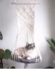 Animaux de compagnie chat balançoire hamac suspendu Boho Style Cage lit à la main suspendu sommeil chaise sièges gland chats jouet jouer coton corde