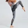 Mode Camouflage Sport Leggings Kvinnor Hollow Out Gym Yoga byxor Seamless Fitness Stretchy Deportiva Pantalones Mujer 210514