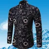 Men's long sleeve fashion printed casual shirts tops for men small medium large plus size 2xl 3xl clothing blouse