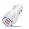 Carga rápida rápida qc3.0 duplo usb carregador de carro 5v 3.1a 30w 18 adaptador de energia carregadores para iphone 11 12 13 14 samsung nota 10 s22 s23 htc s1