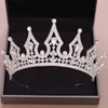 Copricapo di rosa corona da sposa royal rinestone cristalli d'argento corone di nozze di cristallo accessori per feste