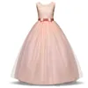 Enfants Princesse Robe Fille Fête Porter Fantaisie Enfants Longue Robe En Tulle Pour Fille Fleur Robe De Mariage Bébé Fille Vêtements 5 8 10 Ans G1129