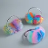 Paraorecchie in peluche arcobaleno Cute Cat Autunno Inverno Earlap Copriorecchie in morbida pelliccia Cuffie calde Cuffie per bambini per adulti Paraorecchie da sci Scalda orecchie