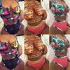 Sexy Brazilian Bikini Women Swimsuit African Print Bandage Swimwear Mesh Thong Bikini Set High Waist Bathing Suit Plus Size 210604