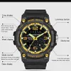 Sanda Fashion Męskie zegarki Dual Display Digital Quartz Wristwatch Wodoodporny Wojskowy Zegarek Dla Mężczyzn Zegar Relogios Masculino G1022
