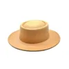 Vinter Höst Enkel Ullkvinnor Man Fedora Hat för ElegantyLady Floppy Cloche Wide Brim Jazz Caps Solid Färg Flat Top