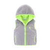 MudkingDom Peuter Jongens Meisjes Fleece Hooded Vest Jas Zip Up Rendier Patroon Kinderen Bovenkleding Kleding 210615