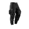 Reindee Luze Steven Cargo spodnie z paskami Duże kieszenie wodoodporne Techwear Outdoor Techwear Darkwear Ninjawear 210715