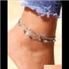 Anklets sieraden drop levering 2021 Anklet sets kraal metaal en min munt ketting goud sier vergulde voor vrouwen meisjes geschenk GCTSW