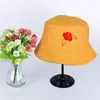 Cloque Rose Rose Logo Chapeau Femmes Mens Panama Seau Design Plat Sun Visor Pêcheur Pêcheur
