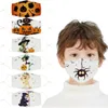 2021 Barn Vuxen Bomull Face-Mask Anti-Damm och Vindtäta Tryckta Masker Halloween Cartoon Mask