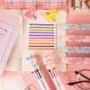 30 st 10Colors Cartoon Ball Point Pennor 0 5mm Multicolor Pen Student School Office levererar Söt kanin Bear Stationery Creative Kid311h