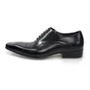 Vestiti uomini genuini in pelle nere business di moda italiano oxford scarpe f f