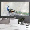 Modern Decoration Painting Abstract Wall Art Colorful Bird Peacock Oil Painting Canvas Prints Poster For Living Room No Frame