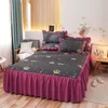 Biancheria da letto romantica principessa tessile Gonna da letto per la casa alla moda antiscivolo Simmons materasso copriletto lenzuolo con federa F0227 210420